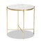 Baxton Studio Maddock Modern & Contemporary Gold Finished Metal End Table with Marble Tabletop 206-12120 - alternate 7